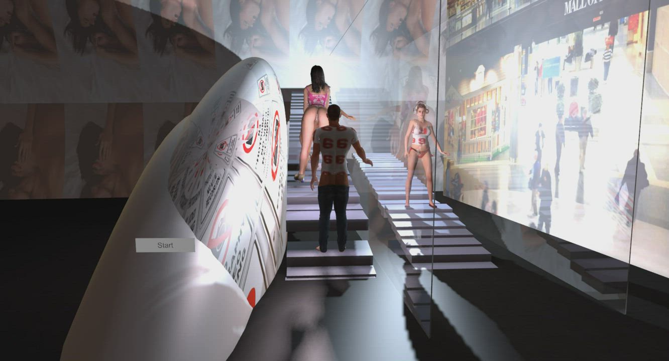 Escalator Teens Upskirt clip