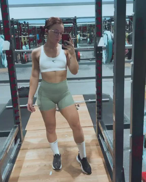 Fitness Glasses Gym Muscular Girl clip