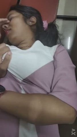 couple desi girlfriend indian natural tits schoolgirl student teen clip