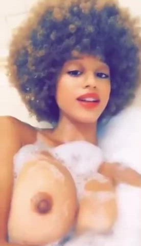 afro bathtub boobs ebony nude onlyfans solo tits clip