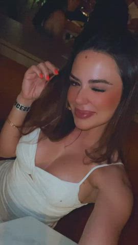 Boobs Brown Eyes Brunette Dani Dress Facial Goddess Labia Tease clip