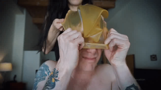 bondage latex rubber clip