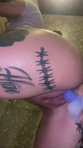 bathroom dildo masturbating clip