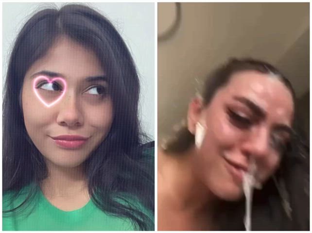 bukkake desi face fuck facial forced girlfriend rough clip