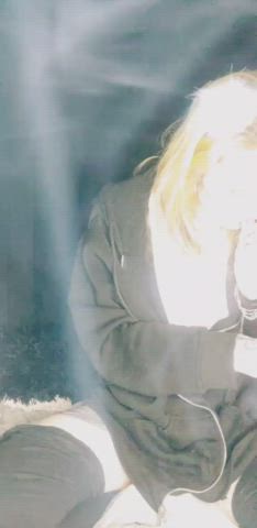 blonde clothed pale petite smoking thighs clip
