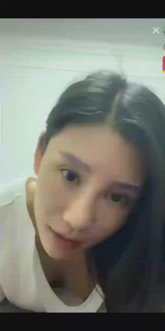 asian downblouse natural tits small tits clip
