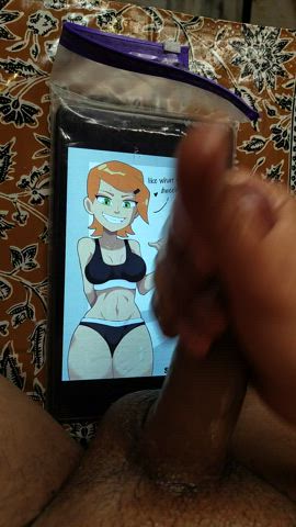 animation cock hentai jerk off redhead spit tribute white girl clip
