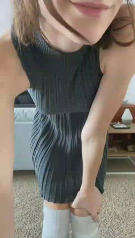 bending over fitness naked nipple piercing petite skirt strip teen clip