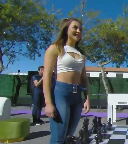 ass jeans white girl clip