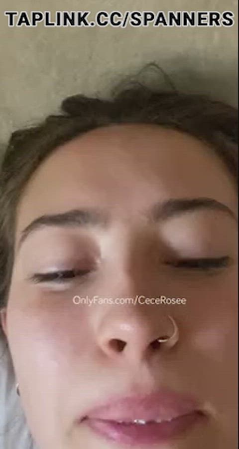 brunette cumshot facial leaking onlyfans teen clip