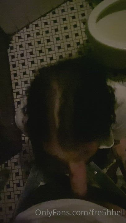 Bathroom Blowjob Public Tattoo clip
