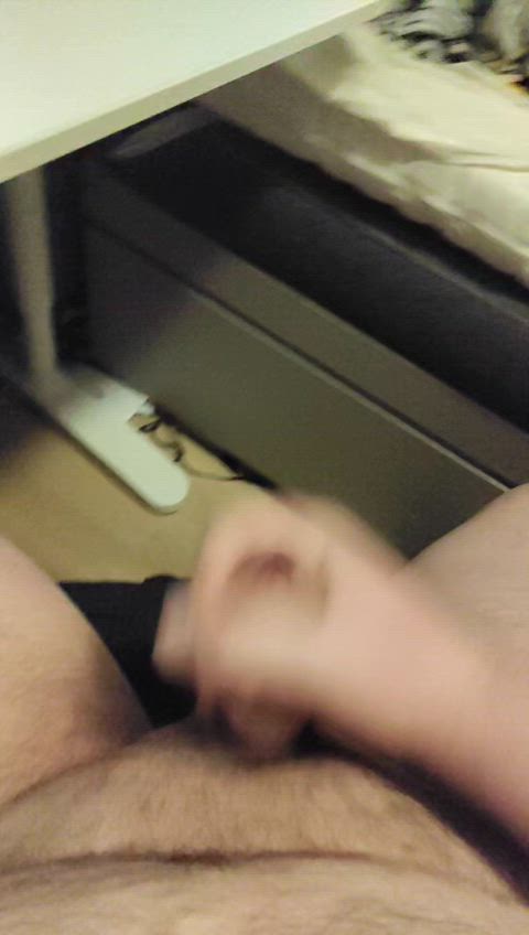 There's no better feeling than my hot cum grazing my skin