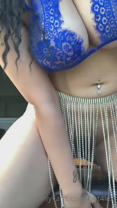 Canela Skin Dildo Masturbating clip