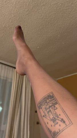 Admire how pretty my foot is.