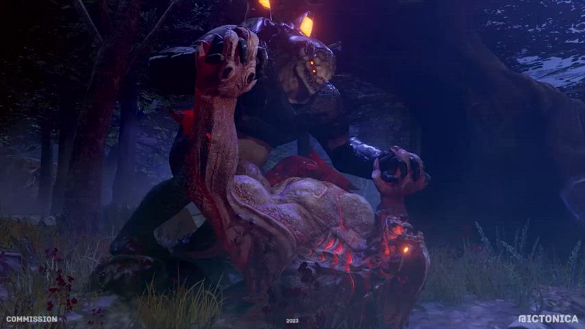 3d animation gay monster monster-sex clip