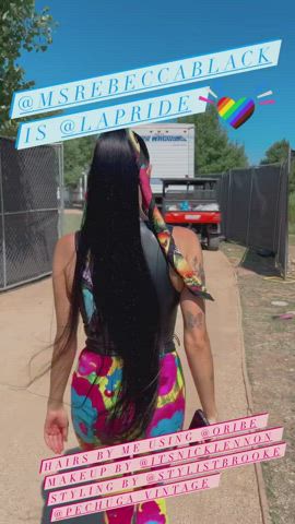 ass celebrity spandex clip