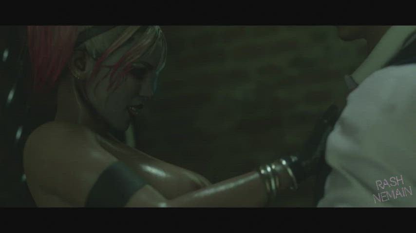 animation creampie ejaculation harley quinn outdoor sex superheroine villainess clip