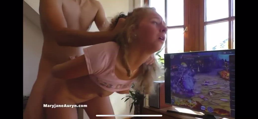 Mary Jane Standing Doggy Teen clip