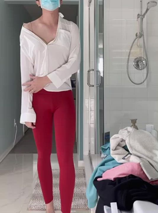 crossdressing cute femboy leggings sissy clip