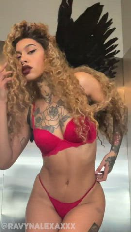 Alt Ebony Lingerie Pretty Tattoo clip