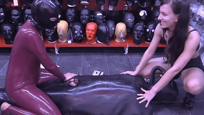 femdom fetish latex rubber clip