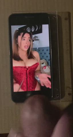 big tits cum cumshot jerk off lingerie tribute clip