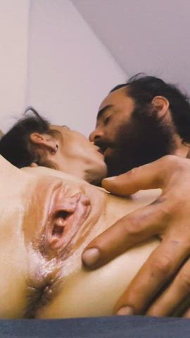 amateur couple fingering french kissing kissing clip