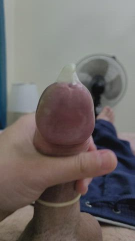 condom cum male masturbation masturbating solo tribbing tribute clip