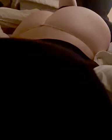 Trying her best eating cock