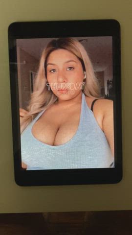 big tits cumshot jerk off latina tribbing tribute clip