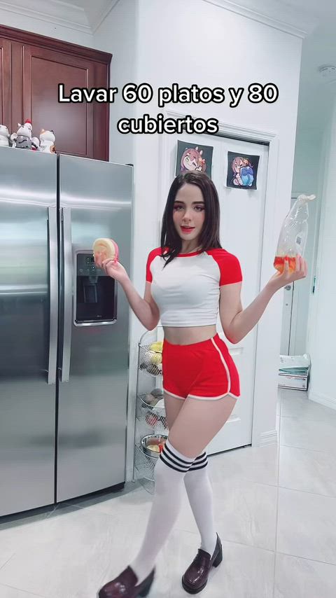 sfw thighs tiktok tits clip