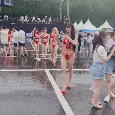 asian bikini cute korean model clip