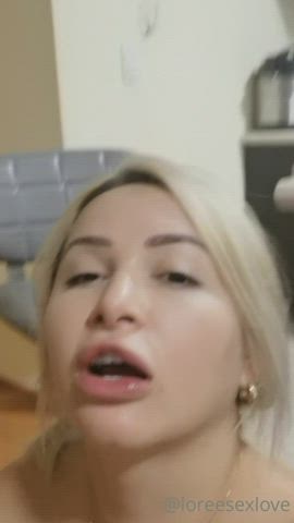 amateur big tits blonde cum cum in mouth cumshot facial clip