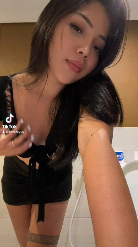 bathroom facial tiktok clip