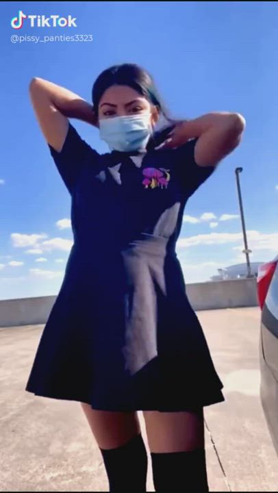 Pissing Public TikTok clip