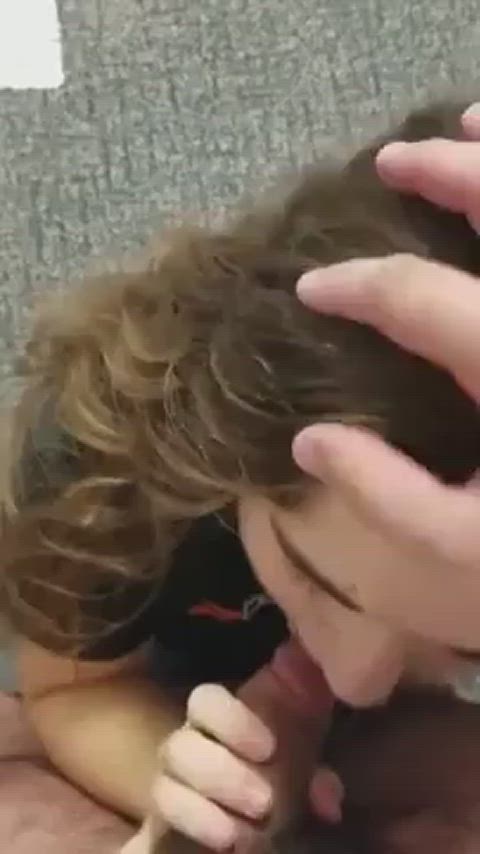 blowjob coworker work clip