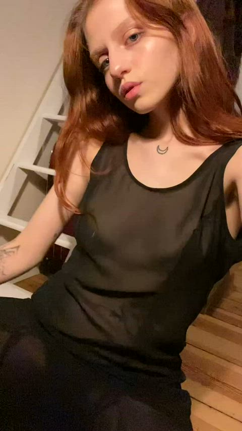 dress husband long hair small tits tattoo tattooed tits undressing clip