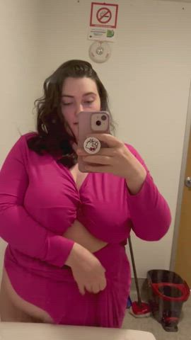 bbw big tits flashing natural tits saggy tits titty drop clip