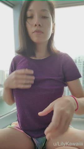 kawaii girl selfie striptease clip