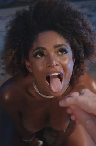 Cumshot Ebony Facial clip