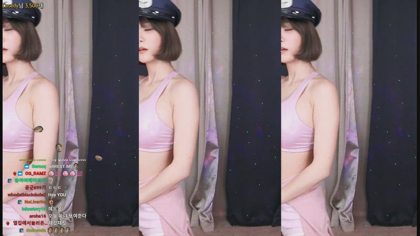 asian cute dancing korean model clip