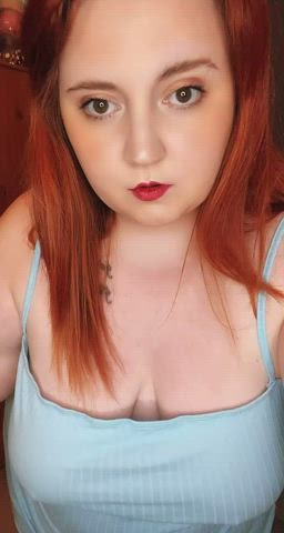 bbw chubby cleavage dress redhead ssbbw tease tiktok clip