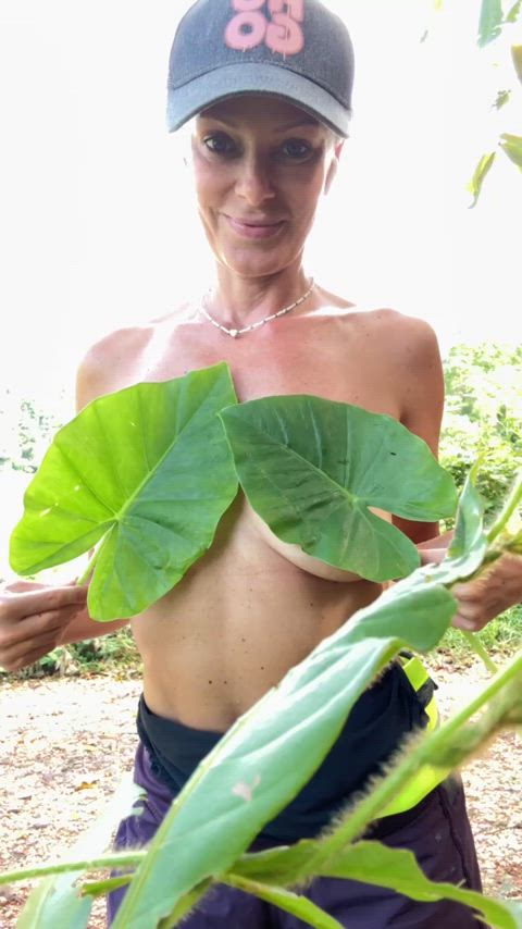 Enjoying being naked in nature😜