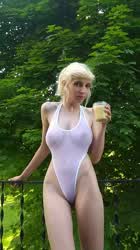 Amateur Outdoor Sheer Clothes clip