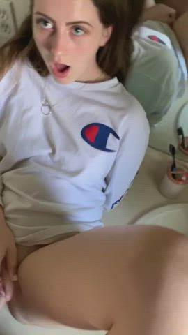 Bathroom creampie