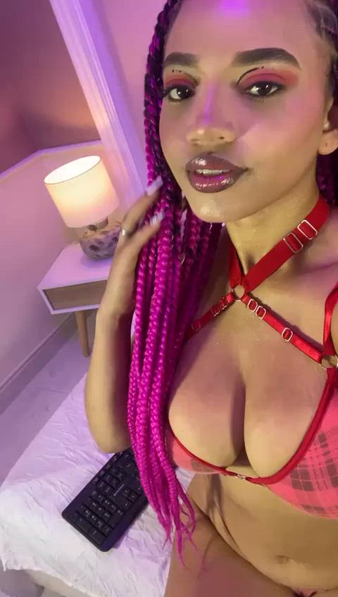 african african american big tits cute ebony nsfw solo stripchat tits clip