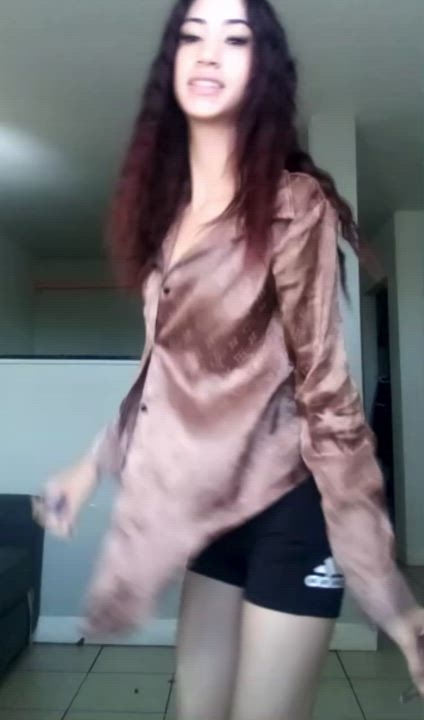 Clothed Latina Tongue Fetish clip