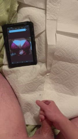 cumshot jerk off tits tribute clip
