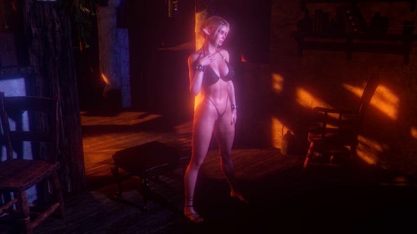 animation ass big tits dancer elf huge tits clip