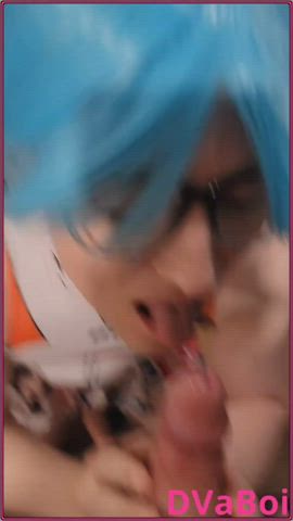 blowjob cock cum cumshot facial femboy pov clip